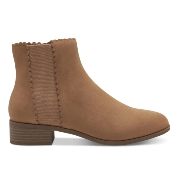 Charter Club NIB DAX CAMEL TAN micro suede booties boots 9.5 LOOK at pho… - Picture 1 of 11
